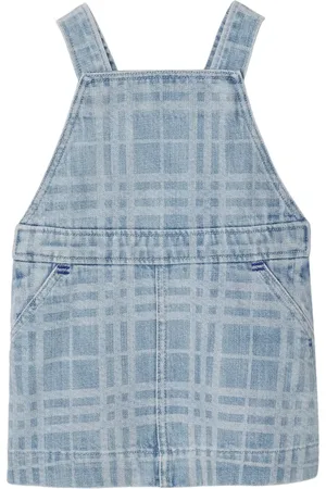 Burberry Check Denim Pinafore Dress