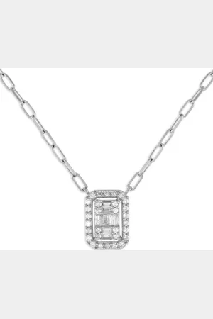 LB Exclusive 14kt witgouden halsketting met diamant