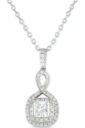 LB Exclusive 14kt witgouden halsketting met diamant