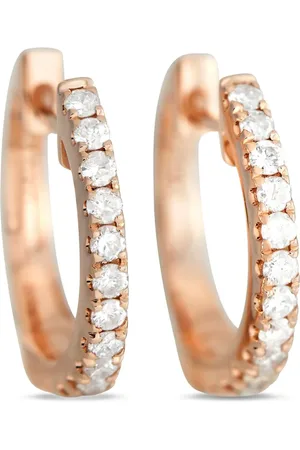 LB Exclusive 14kt roségouden oorbellen met diamant