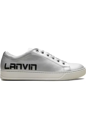 Lanvin "Metallic Grey" sneakers met logoprint