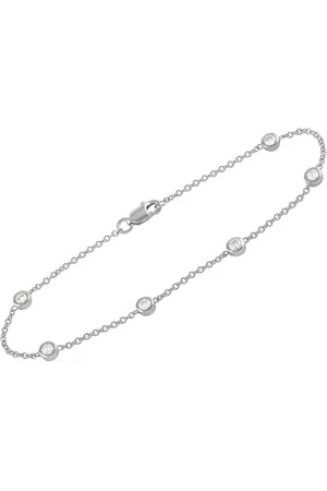 LB Exclusive 14kt witgouden armband met diamant