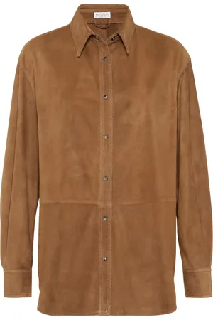 Brunello Cucinelli Leren blouse