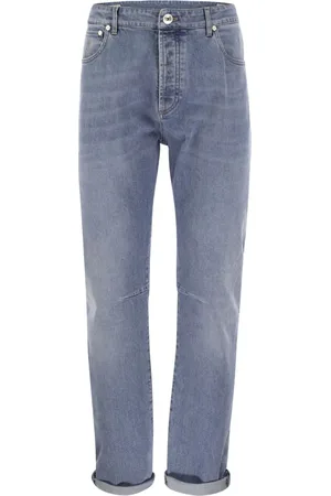 Brunello Cucinelli Jeans met omslag