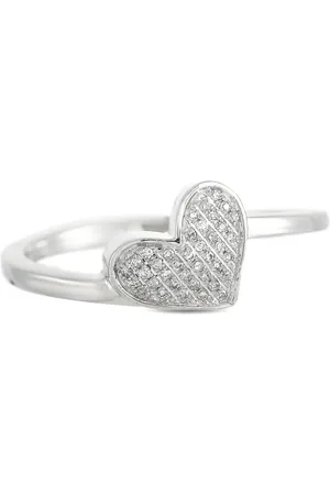 LB Exclusive 14kt witgouden Heart ring met diamant