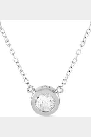 LB Exclusive 14kt witgouden halsketting met diamant