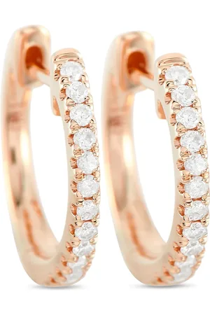 LB Exclusive 14kt roségouden oorringen met diamant