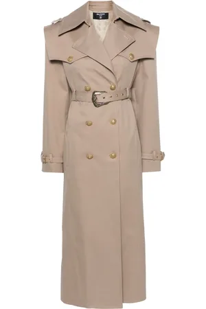 Balmain Twill mantel met dubbele rij knopen