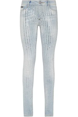 Philipp Plein Jeans verfraaid met kristallen