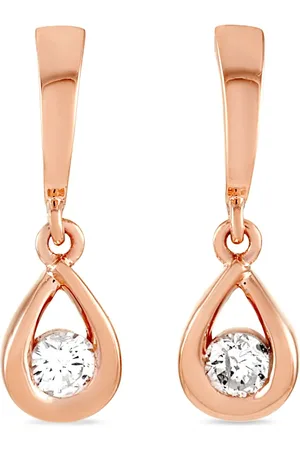 LB Exclusive 14kt roségouden oorringen met diamant