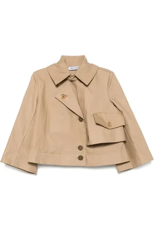 DICE KAYEK Cropped trenchcoat met geplooide rug