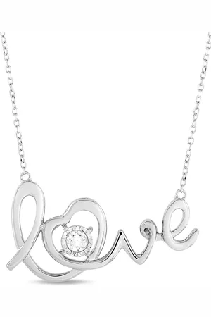 LB Exclusive 14kt witgouden halsketting met diamant