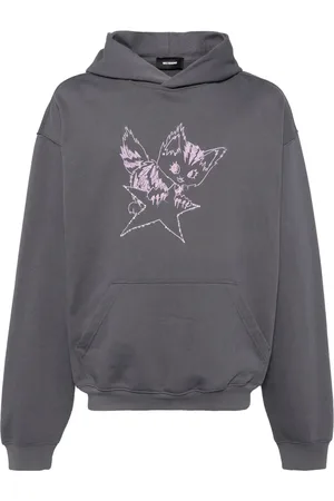 We11 Done Katoenen hoodie met monsterprint