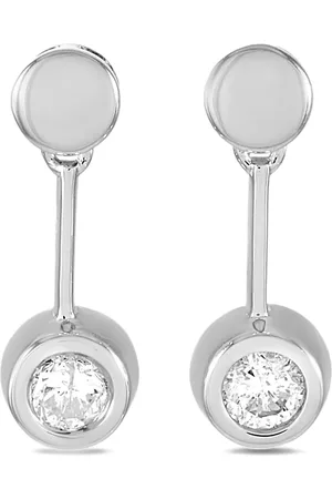 LB Exclusive 14kt witgouden oorbellen met diamond