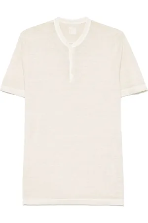 120% Lino Gemêleerd henley T