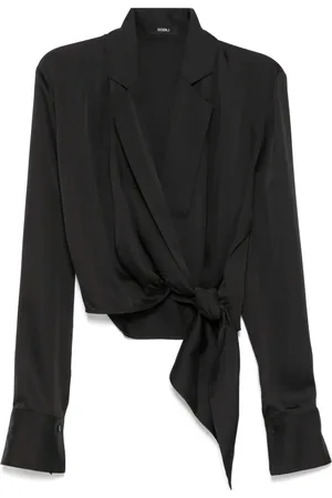 GOEN.J Blouse met sjaalrevers