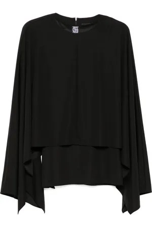 GOEN.J Gedrapeerde tanktop met cape