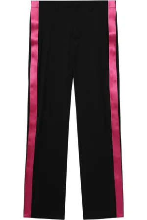 Helmut Lang Wollen broek met satijnen afwerking