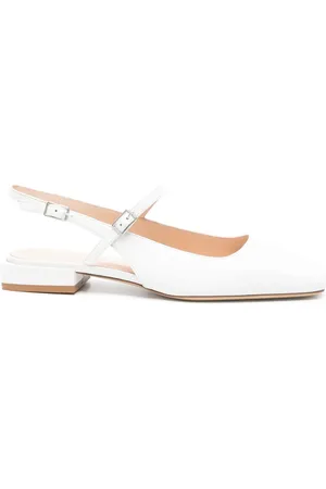 P.A.R.O.S.H. Platte leren slingback pumps