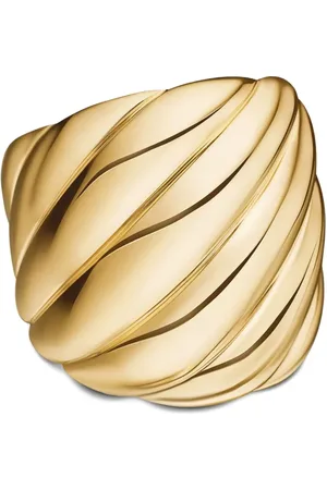 David Yurman 18k geelgouden Sculpted Cable ring (20mm)