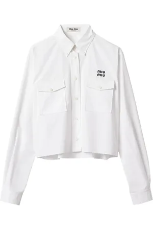 Miu Miu Blouse met geborduurd logo