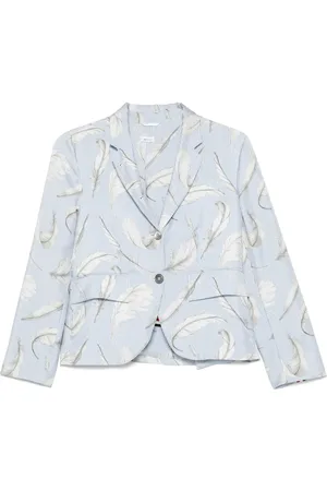 Thom Browne Zijden blazer met verenprint
