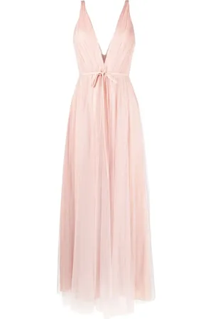 Marchesa Notte Geplooide avondjurk