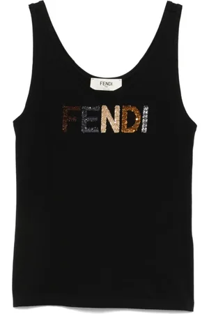 Fendi Tanktop met pailletten logo