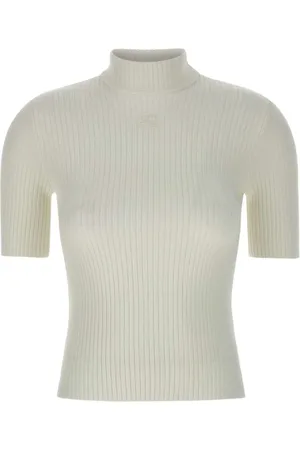 Courrèges Reedition top met geborduurd logo
