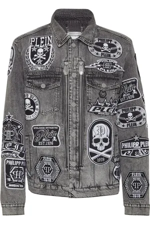 Philipp Plein Denim jack met rits