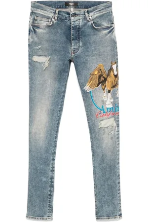 AMIRI Jeans met Pegasusprint