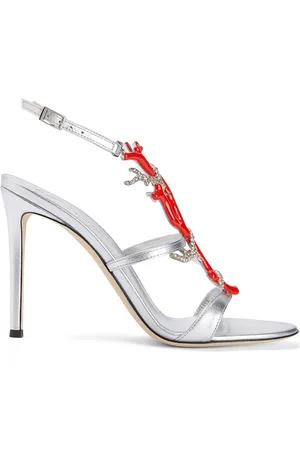 Giuseppe Zanotti Coralli leren stiletto sandalen