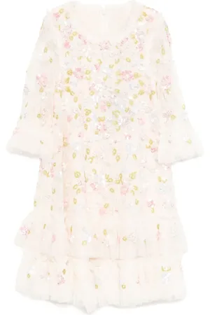 Needle & Thread Jurk met pailletten en bloemen