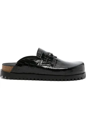 VERSACE Medusa slippers met krokodillen