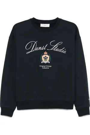 DUNST Sweater met geborduurd logo