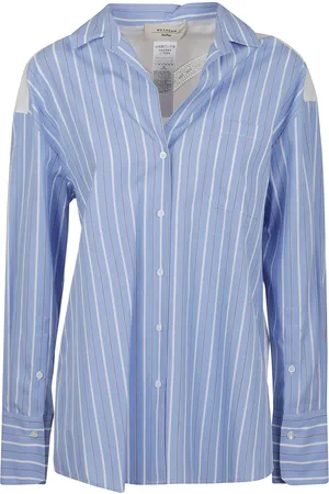Max Mara Gestreepte blouse met borduurwerk