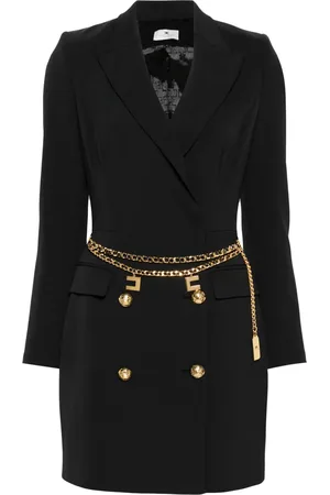 Elisabetta Franchi Crêpe jurk met ceintuur