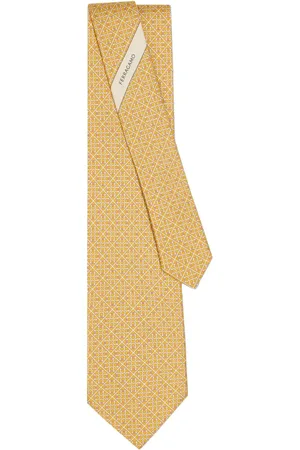 Salvatore Ferragamo Stropdas met Square Gancini