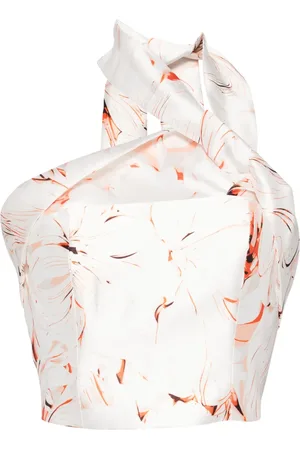 Saiid Kobeisy Strapless top met print