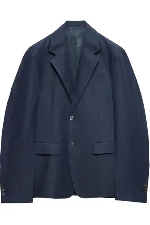 Prada Linnen blazer met enkele rij knopen