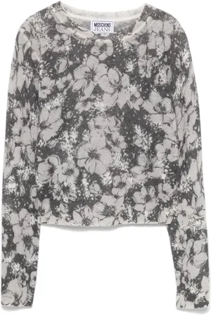 Moschino Trui met bloemjacquard