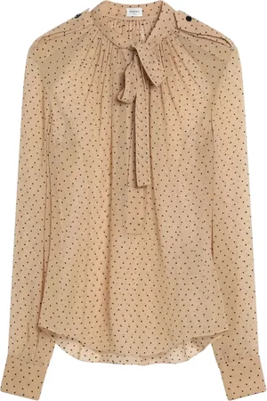 Saint Laurent CAMICIA blouse met stippen