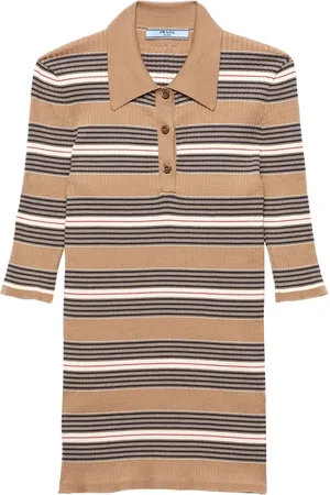 Prada Katoenen geribbeld poloshirt