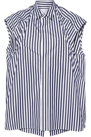SACAI Mouwloze blouse met gelaagd design