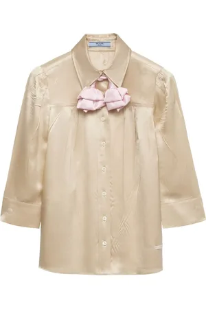 Prada Satijnen crêpe blouse