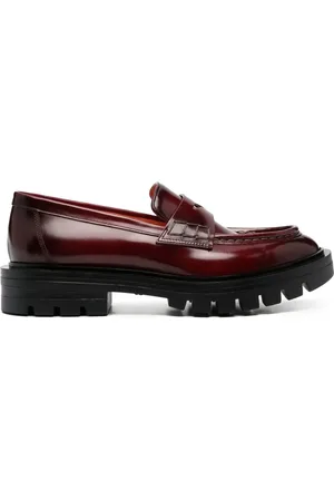 santoni Leren loafers