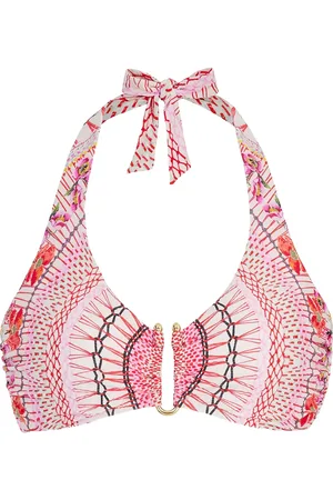 TEMPERLEY LONDON Bikinitop met halternek en print