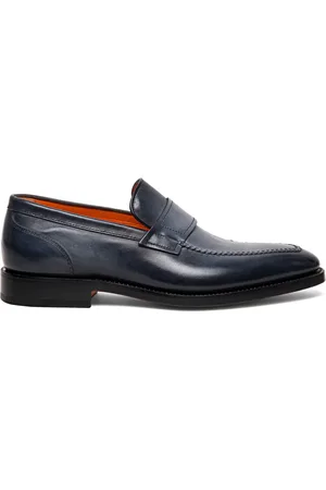 santoni Loafers met ronde neus