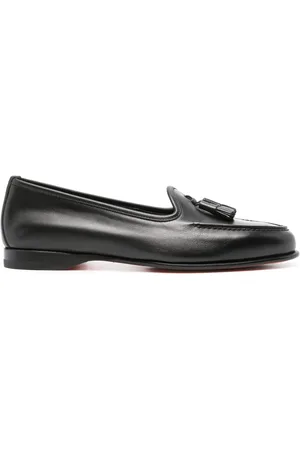 santoni Leren loafers