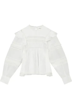 Marant Etoile Ganael katoenen blouse met ruches